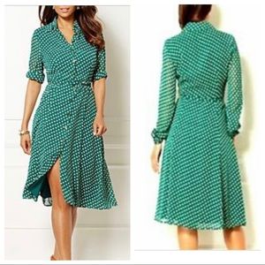 Green Polkadot Eva Mendez Dress from NY & co.